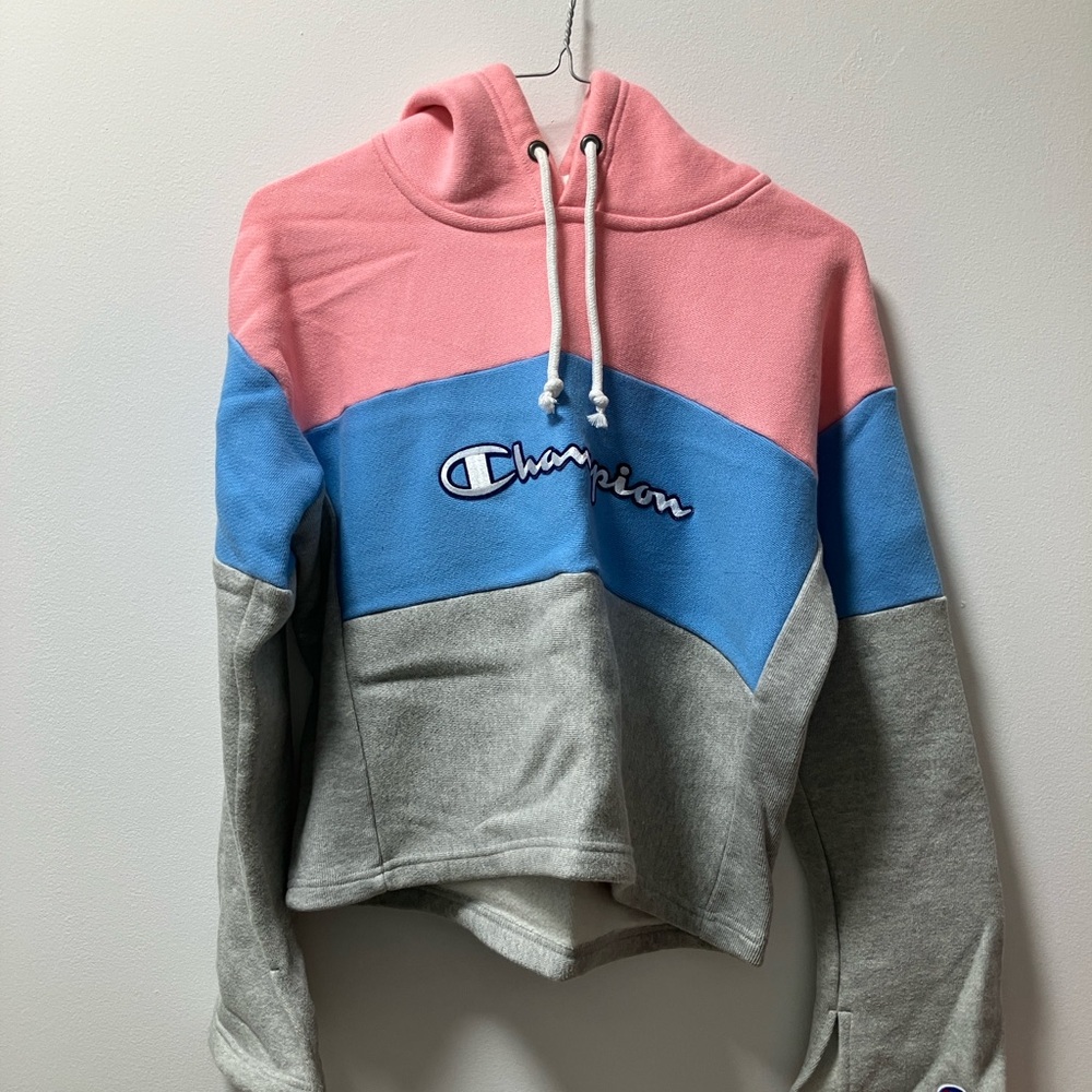 Champion color block hoodie.